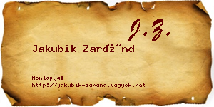 Jakubik Zaránd névjegykártya